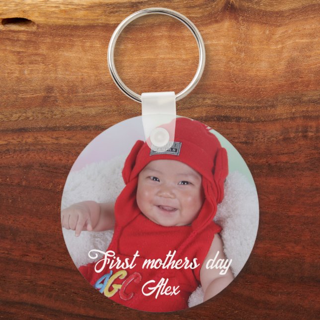First mother's day custom photo  key ring (Back)