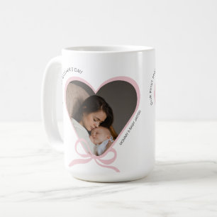 First Mother's Day custom photo love shape  Coffee Mug