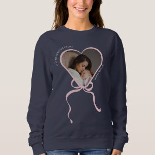 First Mother's Day custom photo love shape Sweatshirt