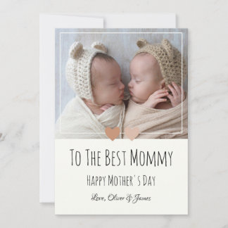 First Mother's Day From Twins Holiday Card