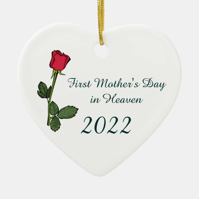 First Mothers Day in Heaven Ceramic Ornament (Front)