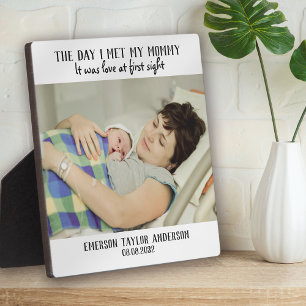 First Mother's Day Love at First Sight Photo Plaque