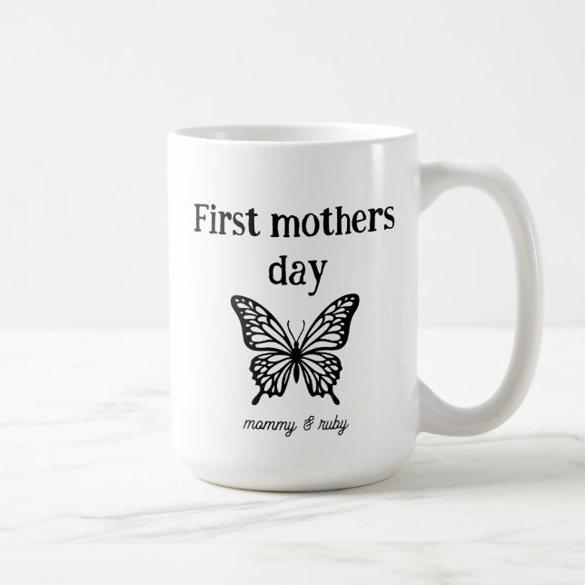 First mothers day mummy script custom coffee mug (Right)