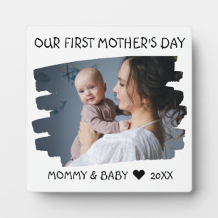 First Mothers Day New Mum Baby Photo Keepsake Plaque