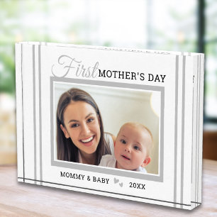 First Mother's Day New Mum White Photo Block