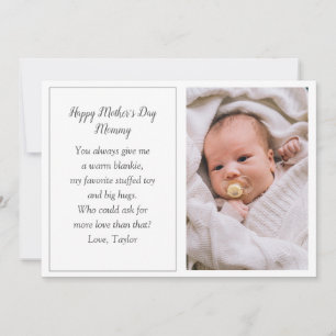 First Mother's Day Photo Card From Baby