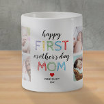 First Mother's Day Photo Coffee Mug<br><div class="desc">Personalised first mother's day mug featuring the text "happy first mother's day mum",  a cute red heart,  and the childs name. Plus 8 family photos for you to customise with your own to make this an extra special mummy gift.</div>