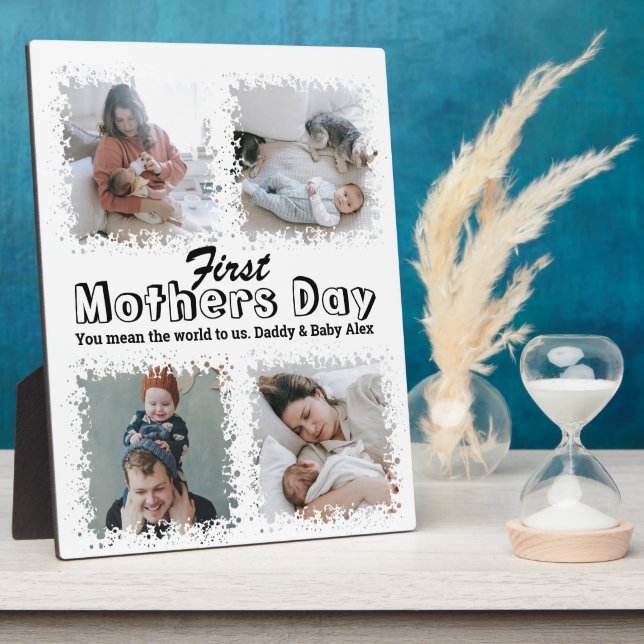 First mother's Day Photo Collage Plaque (Side)