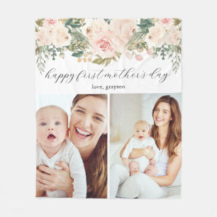 First Mother's Day Photo Fleece Blanket