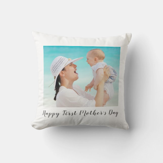  First Mother's Day Photo Keepsake Cushion (Front)