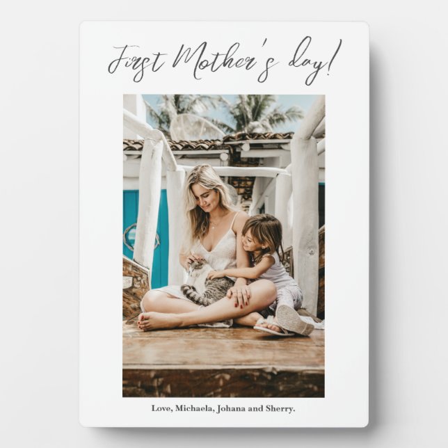 First Mother's Day Photo Plaque (Front)