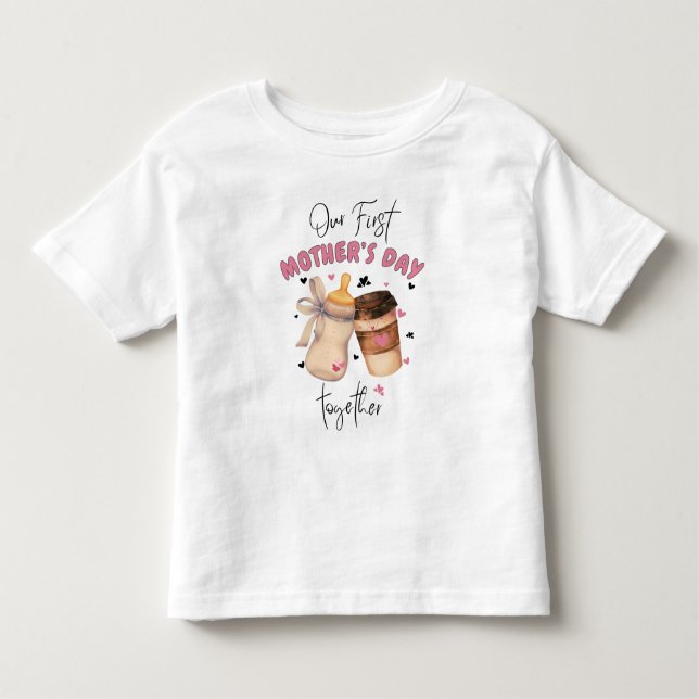 First Mother's Day Shirt 2025/Pink Matching outfit (Front)