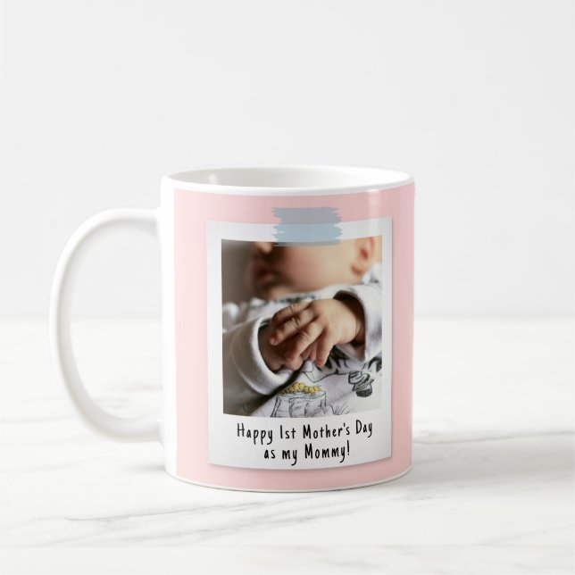 First Mother's Day Snapshot Style Photo Coffee Mug (Left)