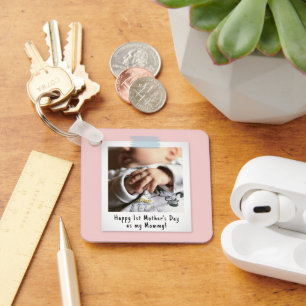 First Mother's Day Snapshot Style Photo Keepsake Key Ring