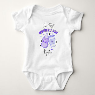First Mothers Day Together / Mauve Matching outfit Baby Bodysuit