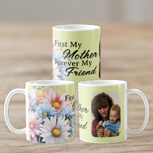 First my mother 1 photo gerbera flowers green coffee mug