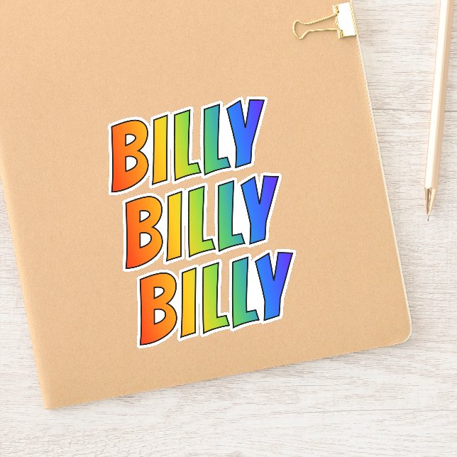 First Name "BILLY" w/ Fun Rainbow Colouring (Notebook)