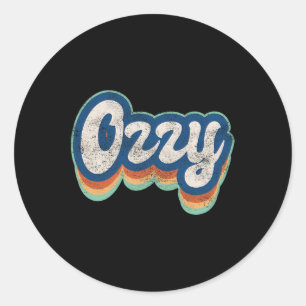 First Name Boy Vintage Style 70s 80s Personalised Classic Round Sticker