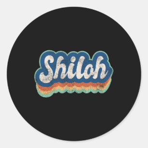 First Name Boy Vintage Style 70s 80s Personalised  Classic Round Sticker