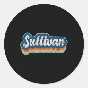 First Name Boy Vintage Style 70s 80s Personalised Classic Round Sticker