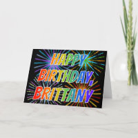 First Name "BRITTANY" Fun "HAPPY BIRTHDAY"