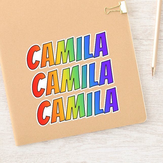 First Name "CAMILA" w/ Fun Rainbow Colouring (Notebook)