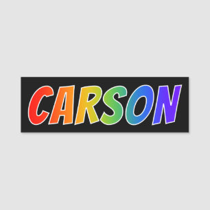 First Name "CARSON": Fun Rainbow Colouring Tag
