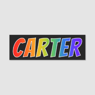 First Name "CARTER": Fun Rainbow Colouring Tag