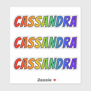 First Name "CASSANDRA" w/ Fun Rainbow Colouring