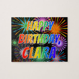 First Name "CLARA", Fun "HAPPY BIRTHDAY" Jigsaw Puzzle