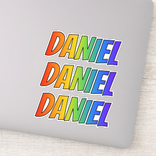 First Name "DANIEL" w/ Fun Rainbow Colouring