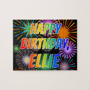 First Name "ELLIE", Fun "HAPPY BIRTHDAY" Jigsaw Puzzle