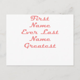 First Name Ever Last Name Greatest Postcard