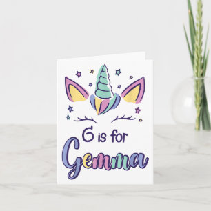 First Name Gemma D G Is For Gemma  Card