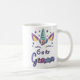First Name Gemma D G Is For Gemma Coffee Mug