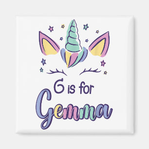 First Name Gemma D G Is For Gemma  Magnet