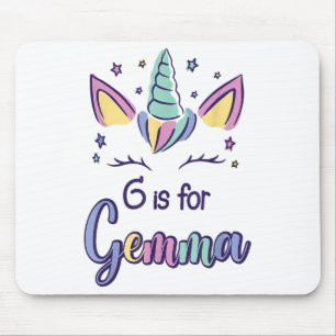 First Name Gemma D G Is For Gemma Mouse Pad