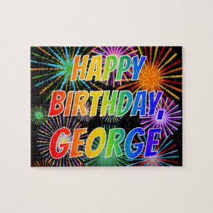 First Name "GEORGE", Fun "HAPPY BIRTHDAY" Jigsaw Puzzle