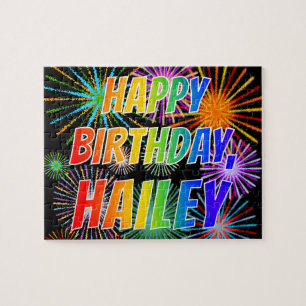 First Name "HAILEY", Fun "HAPPY BIRTHDAY" Jigsaw Puzzle