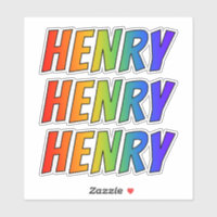 First Name "HENRY" w/ Fun Rainbow Colouring