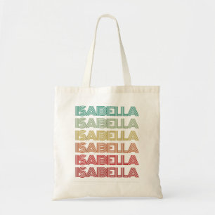 First Name ISABELLA Girl Retro Personalised Groovy Tote Bag