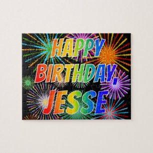 First Name "JESSE", Fun "HAPPY BIRTHDAY" Jigsaw Puzzle