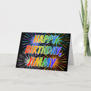 First Name "JIMMY" Fun "HAPPY BIRTHDAY" Card