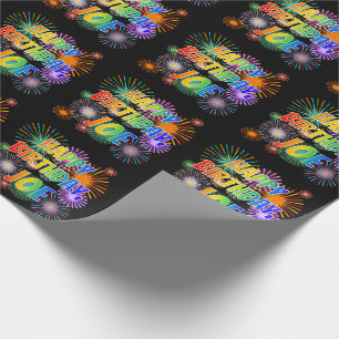 First Name "JOE", Fun "HAPPY BIRTHDAY" Wrapping Paper
