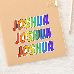 First Name "JOSHUA" w/ Fun Rainbow Colouring
