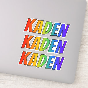 First Name "KADEN" w/ Fun Rainbow Colouring