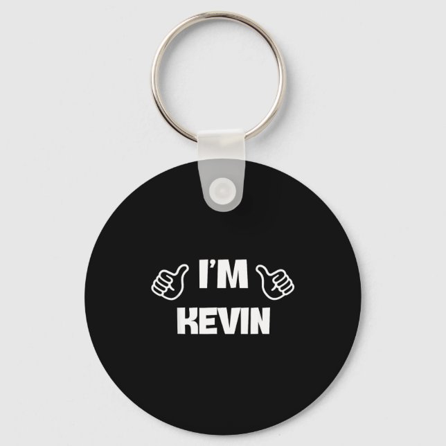 First Name Kevin Valentines Day Design For Couples Key Ring (Front)