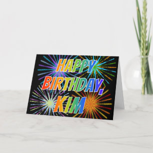 First Name "KIM" Fun "HAPPY BIRTHDAY" Card