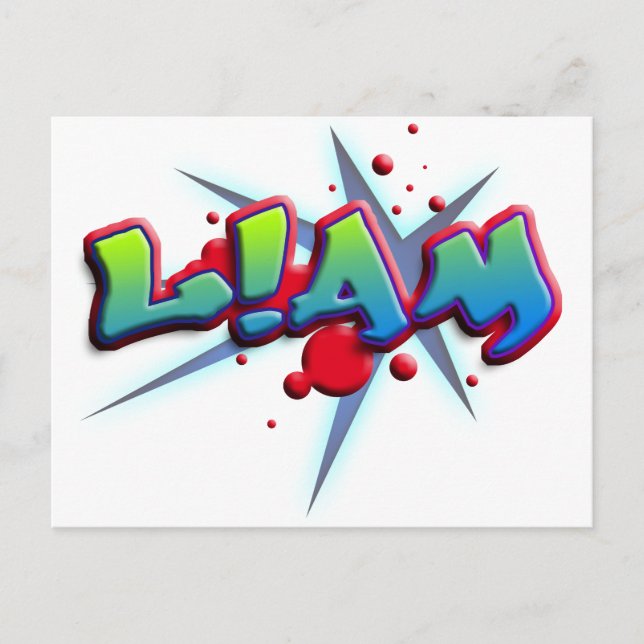 First name Liam with ! as i Postcard (Front)