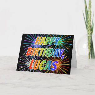 First Name "LUCAS" Fun "HAPPY BIRTHDAY" Card